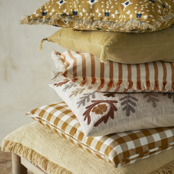 Housse De Coussin Coton Rayé