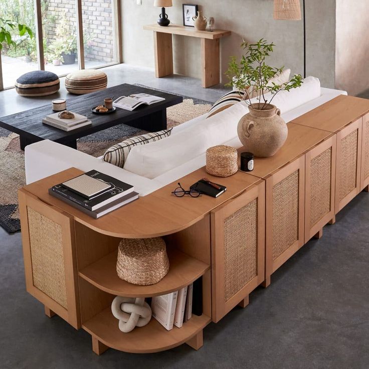 Meuble derrière canapé, ce rangement pratique et déco pour le salon